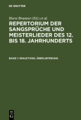 Einleitung, Uberlieferung