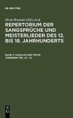 Katalog Der Texte. Jungerer Teil (D - H)