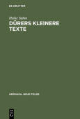 Durers kleinere Texte