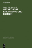 Asthetische Erfahrung und Edition