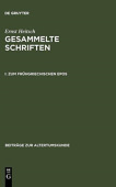 Zum Fruhgriechischen Epos