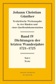 Dichtungen Der Letzten Wanderjahre 1721-1723
