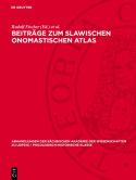Beitrage Zum Slawischen Onomastischen Atlas