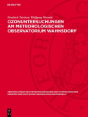 Ozonuntersuchungen Am Meteorologischen Observatorium Wahnsdorf