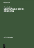Uebergaenge Ohne Brueken Kants Erhabenes Zwischen Kritik Und Metaphysik