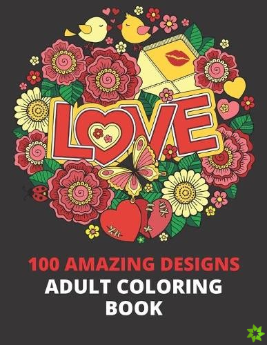 100 Amazing designs adult coloring book
