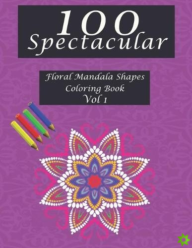 100 Mandala Flowers Coloring Book