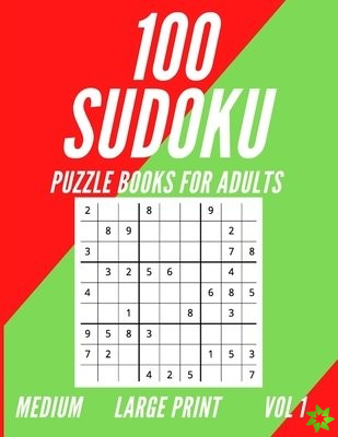100 Sudoku Puzzle Book For Adults