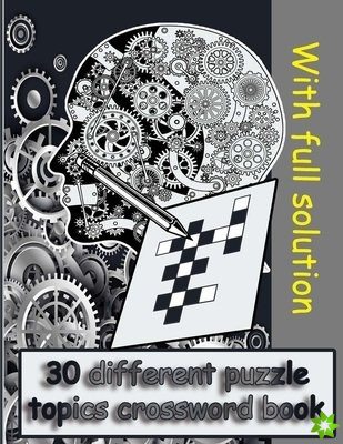30 different puzzle topics crossword book