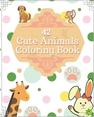 42 Cute Animals Coloring Book