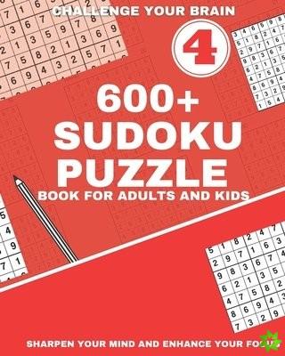 600+ Sudoku Puzzle Book for Adults and Kids
