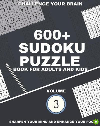 600+ Sudoku Puzzle Book for Adults and Kids