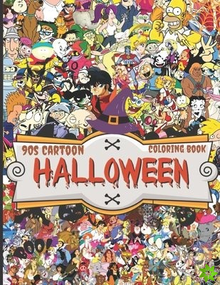 90s Cartoon Halloween Coloring Book