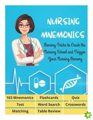 NURSING MNEMONICS - 163 Mnemonics, Flashcards, Quiz, Test, Word Search, Crosswords, Matching, Table Review