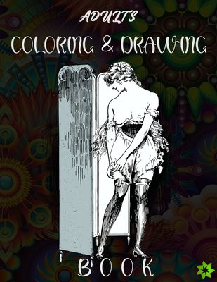Adult coloring and drawing book