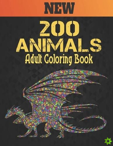 Adult Coloring Book 200 Animals