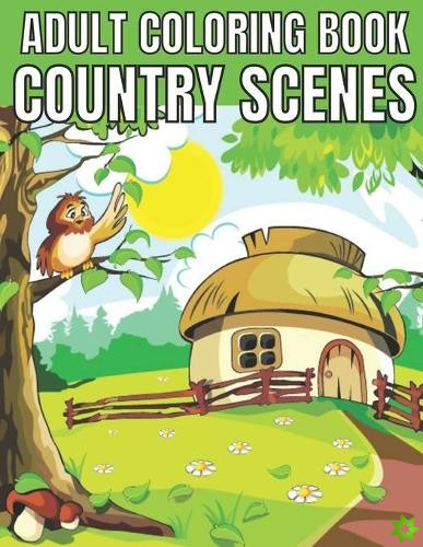 Adult coloring book country scenes