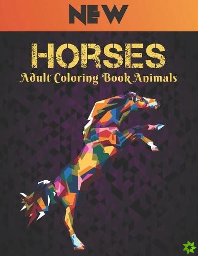 Adult Coloring Book Horses Animals