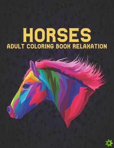 Adult Coloring Book Horses Relaxation