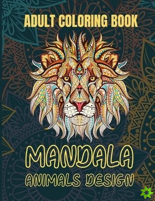 Adult Coloring Book Mandala Animals Design