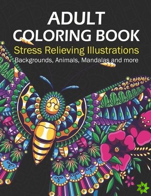 Adult Coloring Book Stress Relieving Illustrations