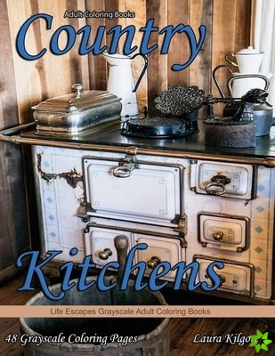 Adult Coloring Books Country Kitchens