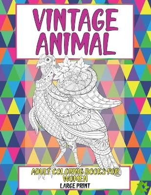 Adult Coloring Books for Women Vintage Animal - Large Print