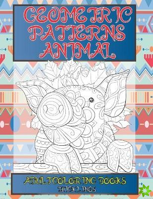 Adult Coloring Books Geometric Patterns Animal - Thick Lines