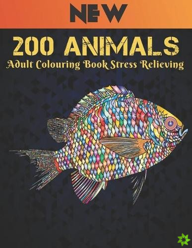 Adult Colouring Book Stress Relieving 200 Animals