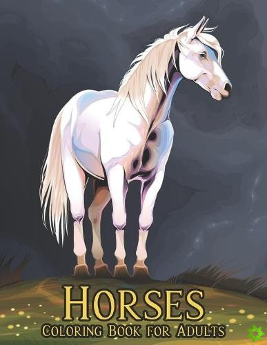 Adults Coloring Book Horses