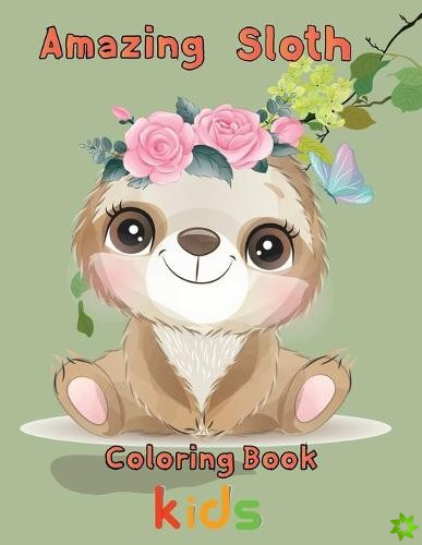 Amazing Sloth Coloring book kids