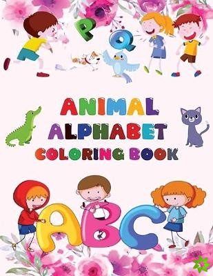 Animal alphabet coloring book