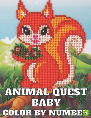 Animal quest baby color by number