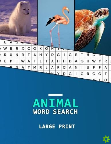 Animal Word Search Large Print