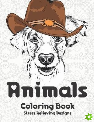 Animals - Coloring Book - Stress Relieving Designs