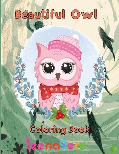Beautiful owl Coloring Book teenagers