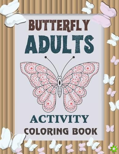 Butterfly Adults Activity Coloring Book
