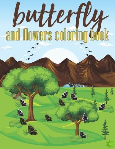 butterfly and flower coloring book