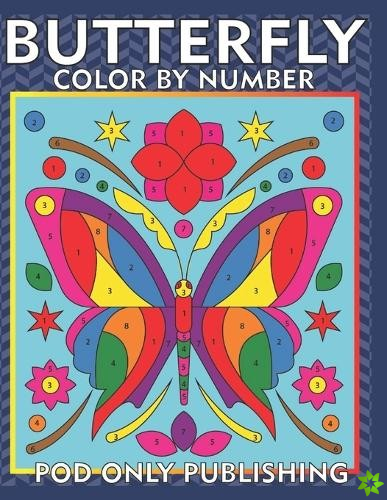 Butterfly Color by Number For Kids