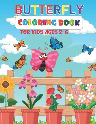 Butterfly Coloring Book for Kids Ages 2-6