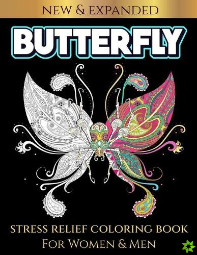Butterfly Stress Relief Coloring Book for Women & Men