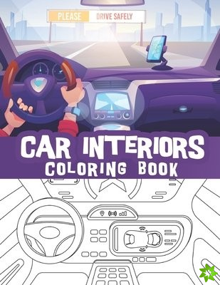 Car interiors coloring book