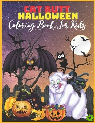 Cat Butt Halloween Coloring Book For Kids