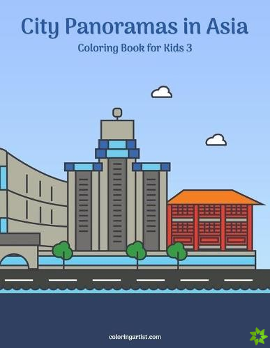 City Panoramas in Asia Coloring Book for Kids 3