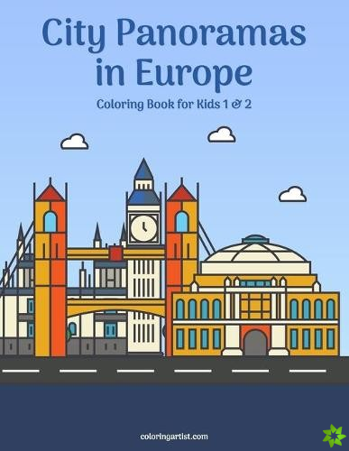 City Panoramas in Europe Coloring Book for Kids 1 & 2