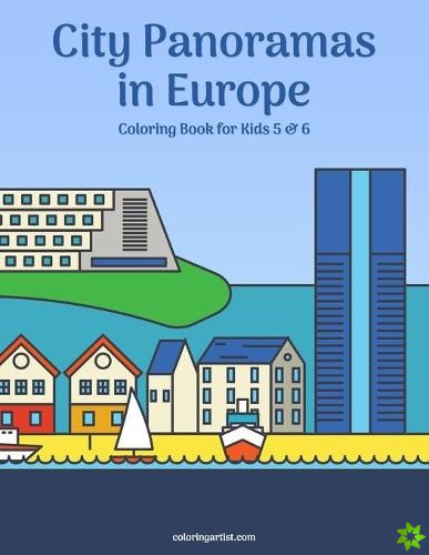 City Panoramas in Europe Coloring Book for Kids 5 & 6
