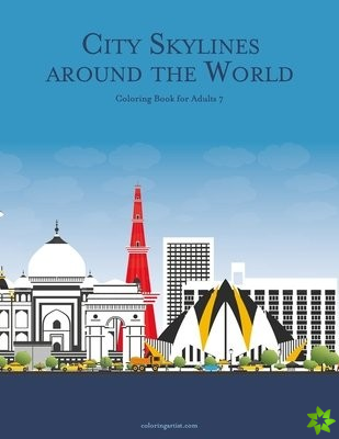 City Skylines around the World Coloring Book for Adults 7