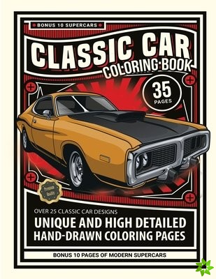 Classic Car Coloring Book