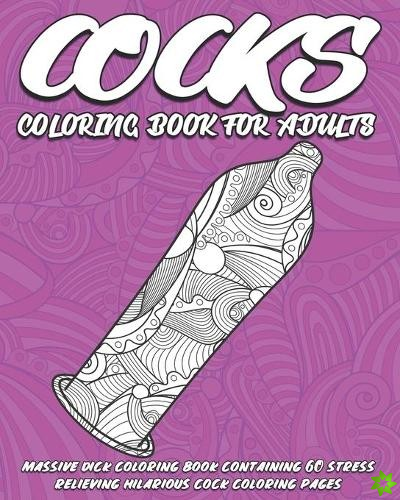 Cocks Coloring Book for Adults