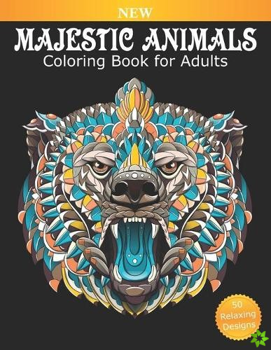 Coloring Book for Adults Majestic Animals